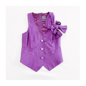 Armani Exchange Purple Vest Bow Detailing SZXS NWT
